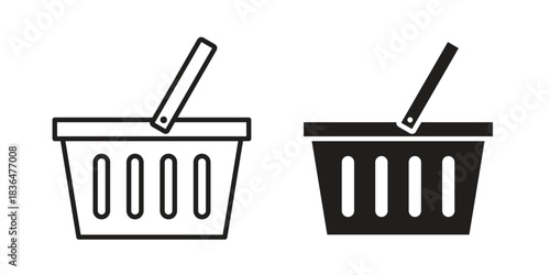 Shopping basket icon for template. Icon vector graphic set