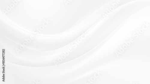 Elegant white satin fabric with soft and delicate folds background