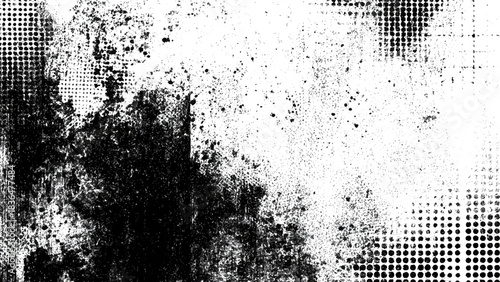 Grunge distressed overlay texture with dot grid elements for background use
