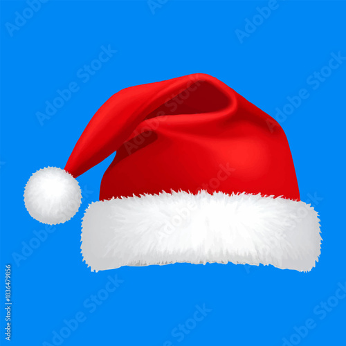 cute santa hat art vector 