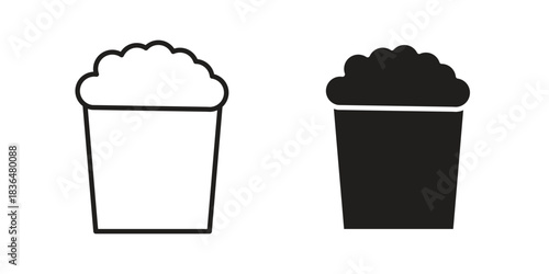 Popcorn icon designs collection for mobile, ui, web.