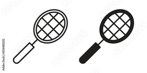 Racquet icon designs collection for mobile, ui, web.