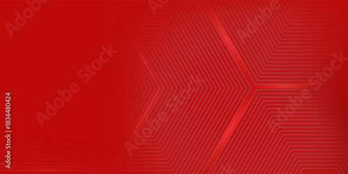 Abstract hexagon rendering of red abstract glass background simple art