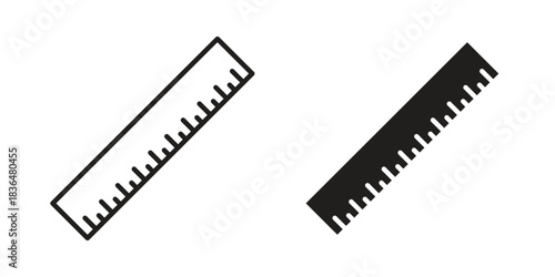 Ruler icon designs collection for mobile, ui, web.