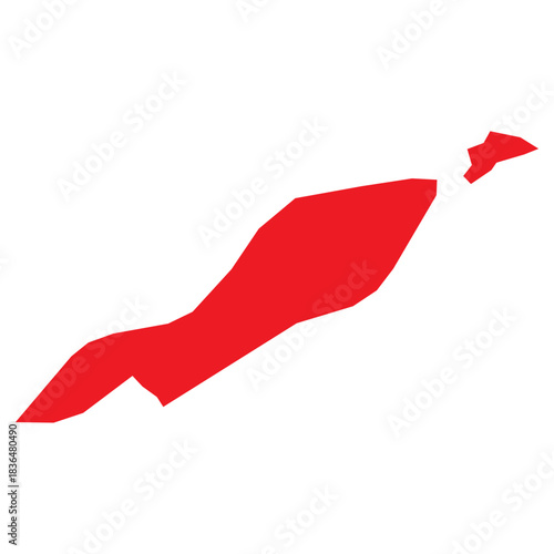 Wallpaper Mural Abstract Red Anguilla Simple Map Torontodigital.ca