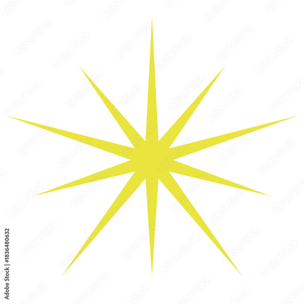 Obraz premium Bright Yellow Sunburst Vector Element for Highlight and Graphic Design