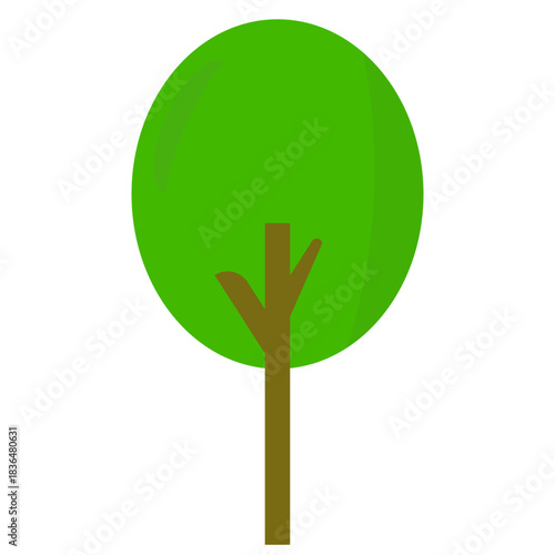 Simple Green Tree Vector Illustration for Eco and Nature Design