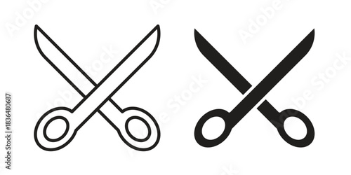 Scissors icon designs collection for mobile, ui, web.