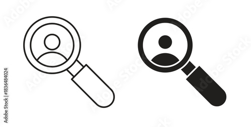 Recruitment icon symbol. Vector EPS 10. line and glyph icon