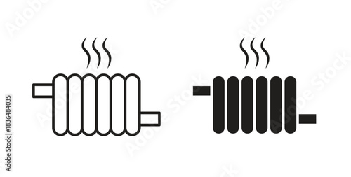 Radiator icon symbol. Vector EPS 10. line and glyph icon
