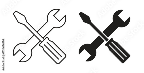 Repair icon symbol. Vector EPS 10. line and glyph icon