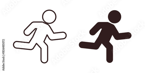Running icon symbol. Vector EPS 10. line and glyph icon