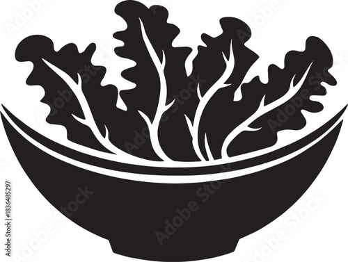 Stylized Salad Bowl Vector Illustration for Healthy Food Concepts and Vegetarian Lifestyle Designs perfect for menus or food blogs