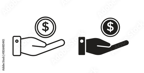 Savings icon symbol. Vector EPS 10. line and glyph icon