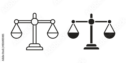 Scales icon symbol. Vector EPS 10. line and glyph icon