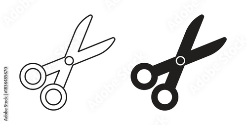 Scissors icon symbol. Vector EPS 10. line and glyph icon