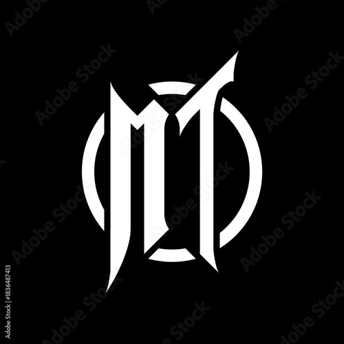 MT Monogram Logo on Black Background