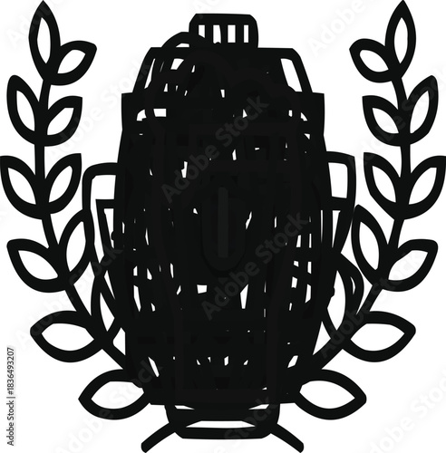 Laptop Repair Outline Icon – IT Maintenance and Technical Support