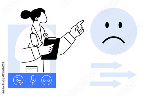 Telemedicine concept. Telemedicine enables digital healthcare consultations between doctors and patients. Telemedicine facilitates efficient communication, remote diagnosis, and feedback. Relevant