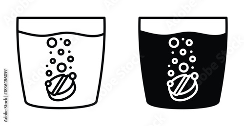 Soluble tablet icon graphic design. Vector icon illustrations