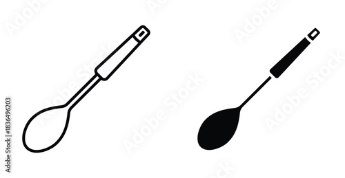 Spoon icon graphic design. Vector icon illustrations
