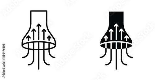 Suction process icon graphic design. Vector icon illustrations