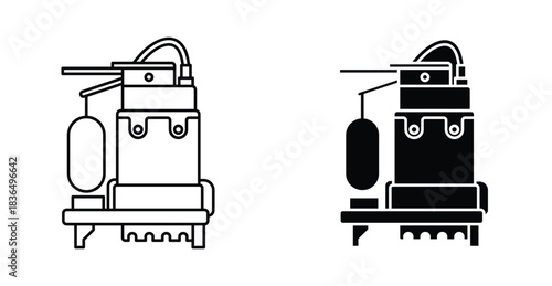 Sump pump icon graphic design. Vector icon illustrations