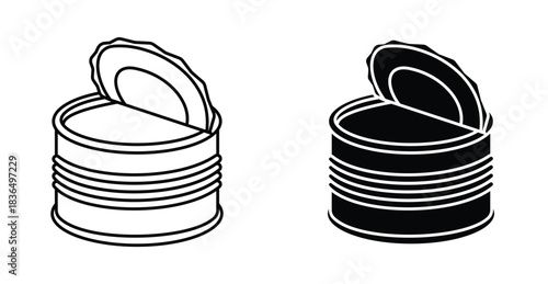 Tin can icon graphic design. Vector icon illustrations