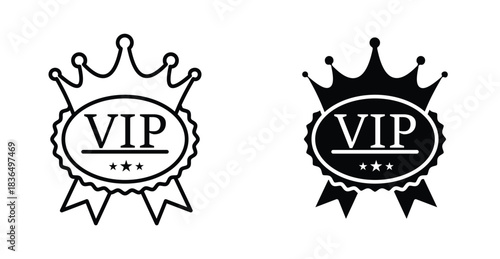 VIP icon graphic design. Vector icon illustrations