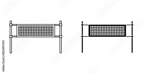 Volleyball net icon graphic design. Vector icon illustrations