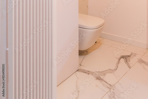 Biała łazienka z toaletą