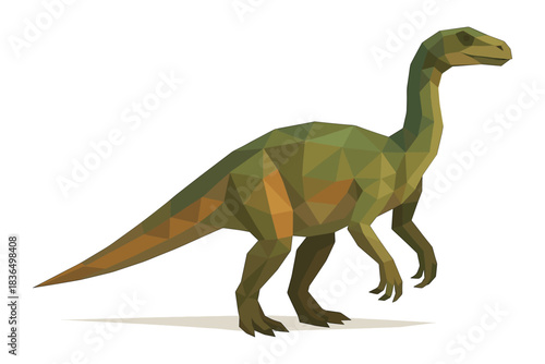 Low poly dinosaur art: geometric style for modern design