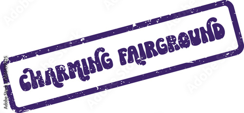 Rustic Purple Stamp Marking Charming Fairground Events Invites Fun Festivals and Amusement Parks