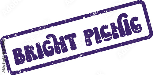 Rustic Purple Stamp Marking Bright Picnic Occasions Invites Joyful Outdoor Gatherings and Celebrations
