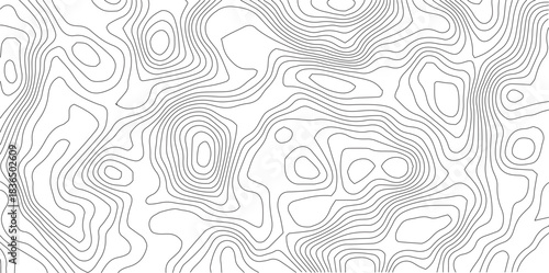Topographic Background. Abstract wavy and curved lines background. Abstract pattern with Lines. Background of the Topographic Map. Abstract geometric topographic contour map background Free Vector	