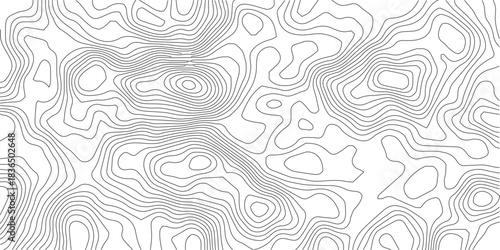 Topographic Background. Abstract wavy and curved lines background. Abstract pattern with Lines. Background of the Topographic Map. Abstract geometric topographic contour map background Free Vector	