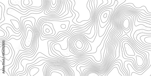 Topographic Background. Abstract wavy and curved lines background. Abstract pattern with Lines. Background of the Topographic Map. Abstract geometric topographic contour map background Free Vector	