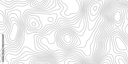 Topographical Map Abstraction: Intricate lines and contours delineate an abstract topographical map, offering a minimalist and modern representation of landscape and elevation changes.	