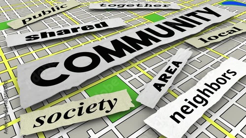 Community News Headlines Local Neighborhood Group Social Association 3d Animation