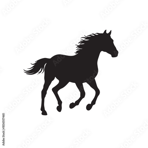 Horse Running Silhouette