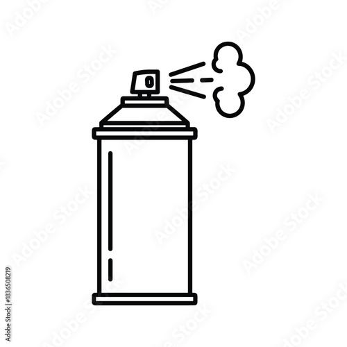 Aerosol Spray Can Emitting Mist Outline Icon