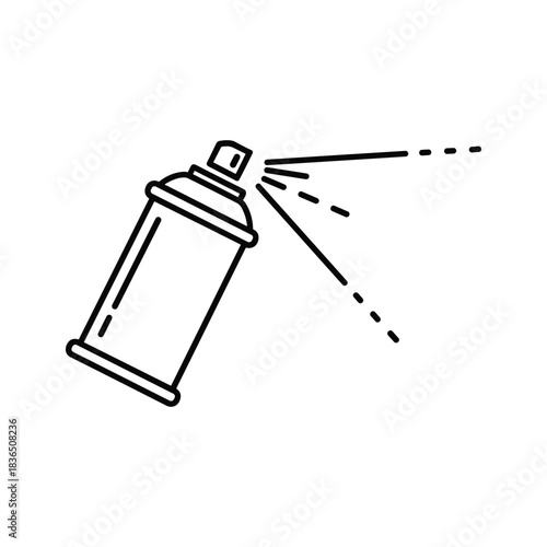 Aerosol Spray Can Emitting Mist Outline Icon