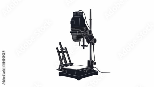 Vintage Darkroom Enlarger - A Classic Photographic Tool.
