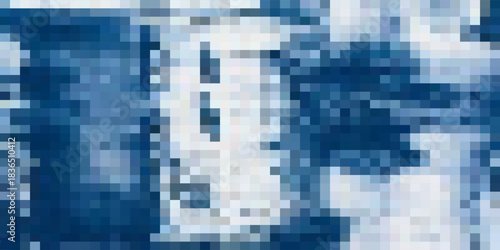 Mozaic pixel art gradient grey and other multi color squares abstract for background. modern