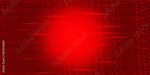 red matrix falling binary numbers cyber futuristic banner background template