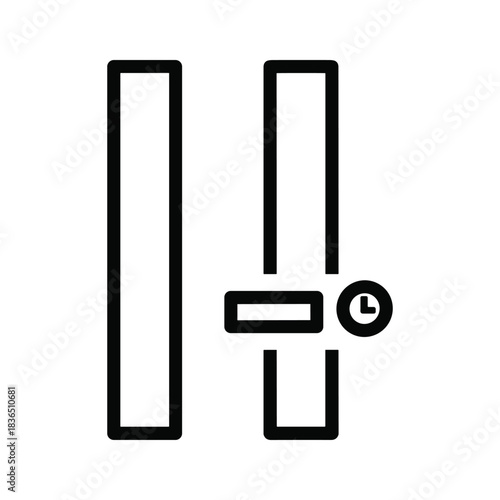 Vertical Slider with Time Icon