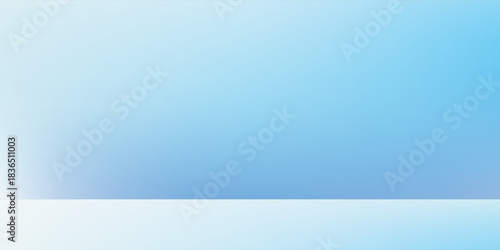 Blue studio room. Limbo light background. Abstract 3d backdrop for product presentation. Minimal wall scene. Showcase, promotion display modern