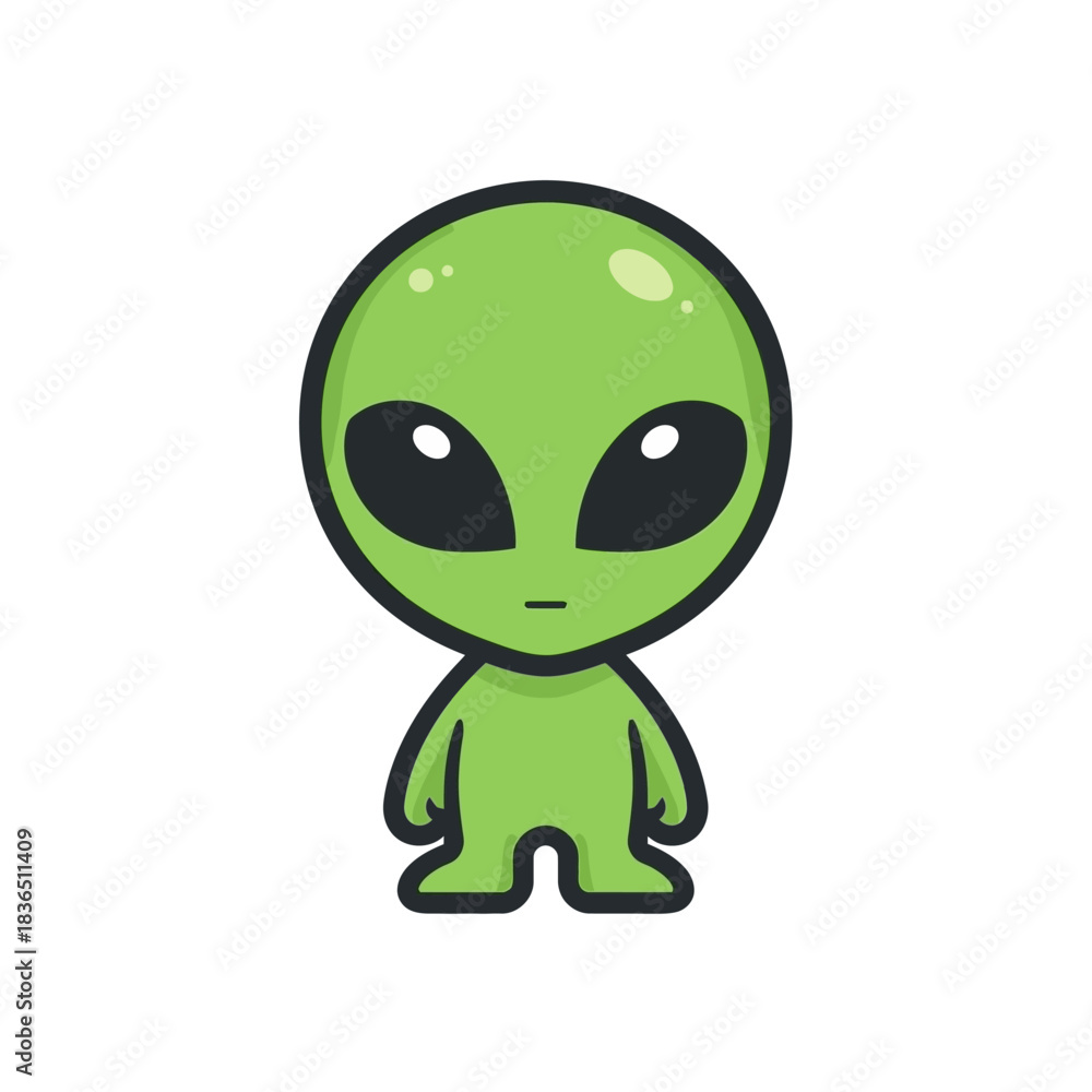 Obraz premium Cute Alien Icon Design Very Cool