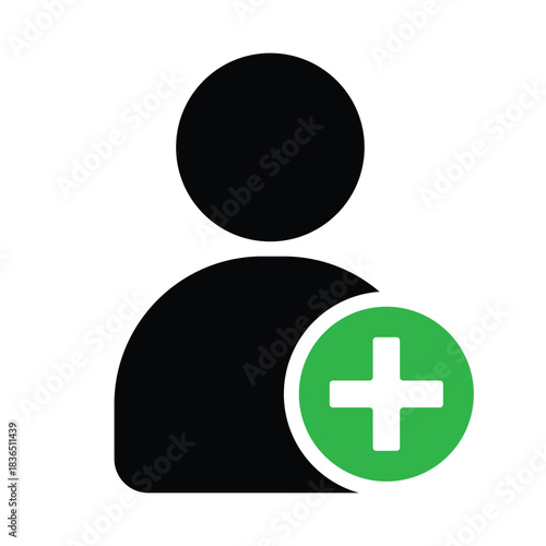 Add new user create account icon vector