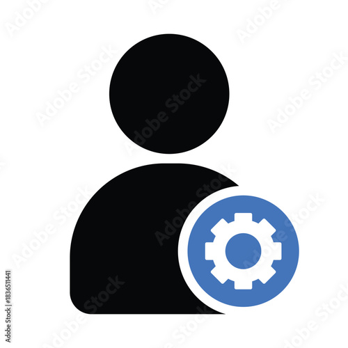 User account settings configuration icon vector
